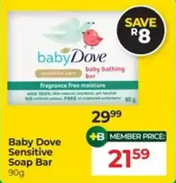 Dis-Chem Baby Dove Sensitive Soap Bar offer