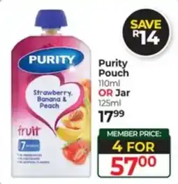 Dis-Chem Purity Pouch or Jar offer