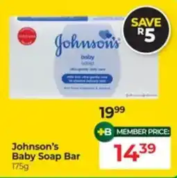 Dis-Chem Johnson's Baby Soap Bar offer