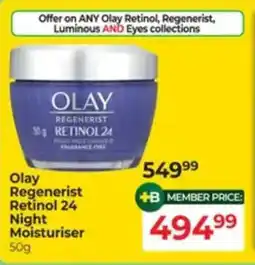 Dis-Chem Olay Regenerist Retinol 24 Night Moisturiser offer