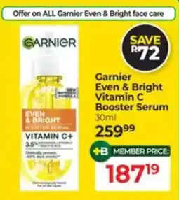 Dis-Chem Garnier Even & Bright Vitamin C Booster Serum offer
