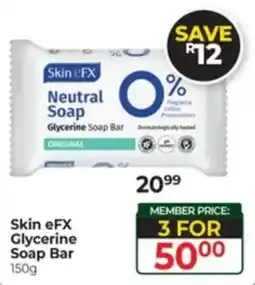 Dis-Chem Skin eFX Glycerine Soap Bar offer