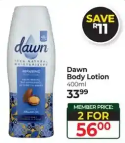 Dis-Chem Dawn Body Lotion offer