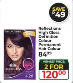 Dis-Chem Reflections High Gloss Definition Colour Permanent Hair Colour offer