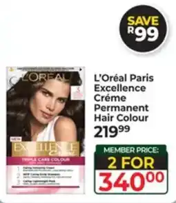 Dis-Chem L'Oréal Paris Excellence Créme Permanent Hair Colour offer