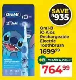 Dis-Chem Oral-B iO Kids Rechargeable Electric Toothbrush offer