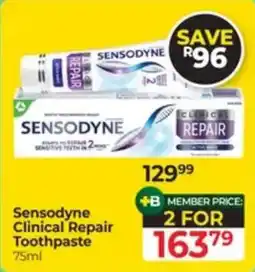 Dis-Chem Sensodyne Clinical Repair Toothpaste offer