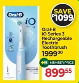 Dis-Chem Oral-B iO Series 3 Rechargeable Electric Toothbrush offer