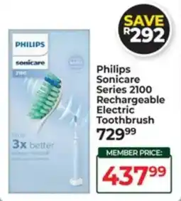 Dis-Chem Philips Sonicare Series 2100 Rechargeable Electric Toothbrush offer