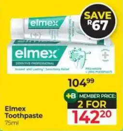 Dis-Chem Elmex Toothpaste offer
