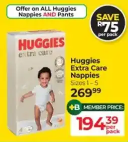 Dis-Chem Huggies Extra Care Nappies offer