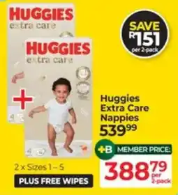 Dis-Chem Huggies Extra Care Nappies offer