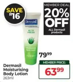 Dis-Chem Dermasil Moisturising Body Lotion offer