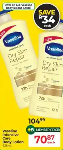Dis-Chem Vaseline Intensive Care Body Lotion offer