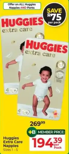 Dis-Chem Huggies Extra Care Nappies offer