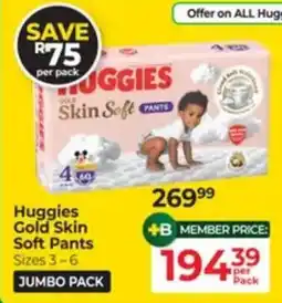 Dis-Chem Huggies Gold Skin Soft Pants offer