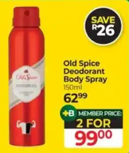 Dis-Chem Old Spice Deodorant Body Spray offer