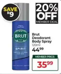 Dis-Chem Brut Deodorant Body Spray offer