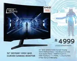 Computer Mania Samsung 32" Odyssey G55C QHD Curved Gaming Monitor offer