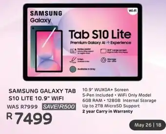Computer Mania Samsung Galaxy Tab S10 Lite 10.9" WiFi offer