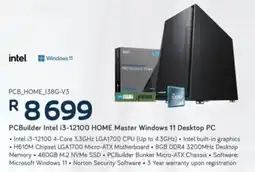 Computer Mania PCBuilder Intel i3-12100 Home Master Windows 11 Desktop PC offer