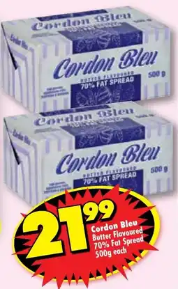 Shoprite Cordon Bleu Butter Flavoured 70% Fat Spread offer