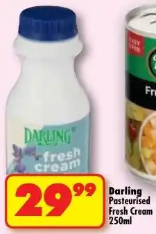 Shoprite Darling Pasteurised Fresh Cream offer