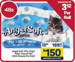 Pick n Pay Hypermarket Angel Soft 1Ply Virgin Toilet Tissue offer