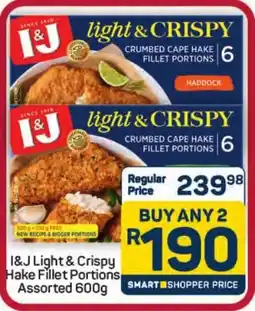 Pick n Pay Hypermarket I&J Light & Crispy Hake Fillet Portions Assorted offer