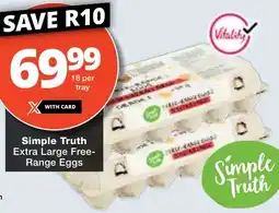 Checkers Simple Truth Extra Large Free-Range Eggs offer