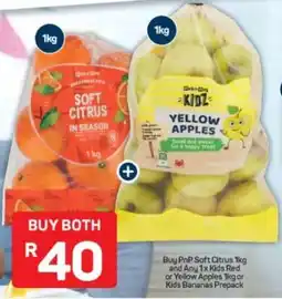 Pick n Pay PnP Soft Citrus and Kids Red or Yellow Apples or Kids Bananas offer