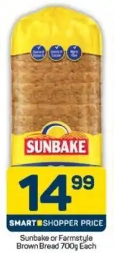 Pick n Pay Sunbake or Farmstyle Brown Bread offer