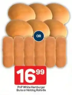 Pick n Pay PnP White Hamburger Buns or Hotdog Rolls offer