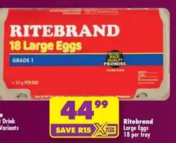Shoprite Ritebrand Large Eggs offer