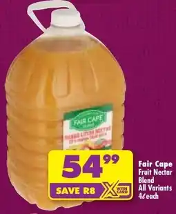 Shoprite Fair Cape Fruit Nectar Blend All Variants offer