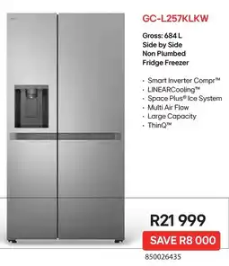 Makro LG Side by Side Non Plumbed Fridge Freezer offer