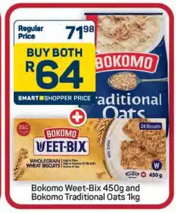 Pick n Pay Hypermarket Bokomo Weet-Bix 450g and Bokomo Traditional Oats 1kg offer