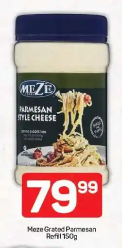 Pick n Pay Meze Grated Parmesan Refill 150g offer