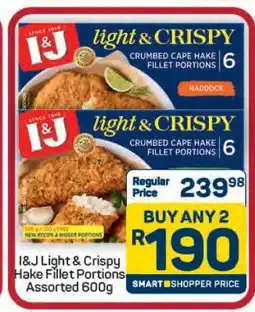 Pick n Pay Hypermarket I&J Light & Crispy Hake Fillet Portions Assorted 600g offer