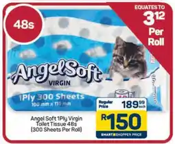 Pick n Pay Hypermarket Angel Soft 1Ply Virgin Toilet Tissue 48s offer