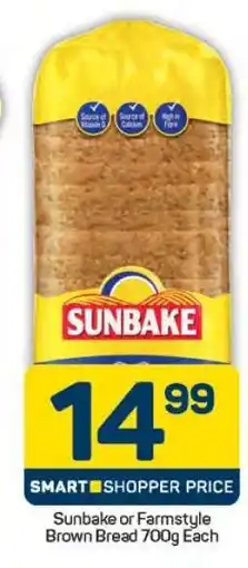 Pick n Pay Sunbake or Farmstyle Brown Bread 700g offer