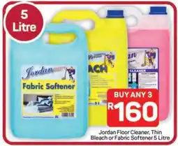 Pick n Pay Hypermarket Jordan Floor Cleaner, Thin Bleach or Fabric Softener 5 Litre offer