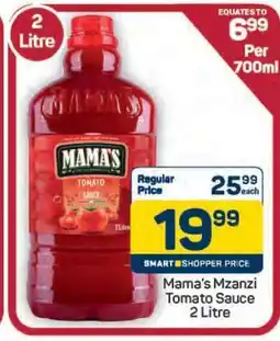 Pick n Pay Hypermarket Mama's Mzanzi Tomato Sauce 2 Litre offer