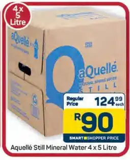 Pick n Pay Hypermarket aQuellé Still Mineral Water 4 x 5 Litre offer