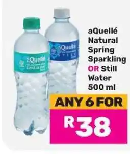 Game aQuellé Natural Spring Sparkling OR Still Water 500 ml offer