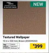 Textured Wallpaper Brown 10m x 530mm 850039202