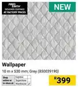 Builders Warehouse Wallpaper Grey 10m x 530mm 850039190 offer