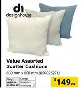 Builders Warehouse Design House Value Assorted Scatter Cushions 600mm x 600mm 850025291-Each offer