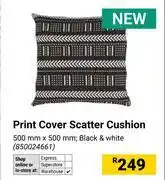 Builders Warehouse Print Cover Scatter Cushion Black & White 500mm x 500mm 850024661 offer