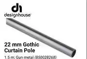 Builders Warehouse Design House 22mm Gothic Curtain Pole Gun Metal 1.5m 850028268 offer